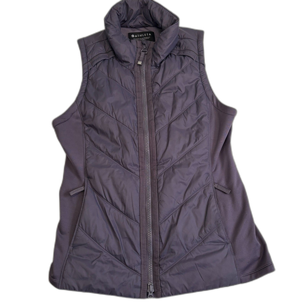 Athleta Rock Ridge PrimaLoft Duck Violet Quilted Puffer Vest Women’s L
